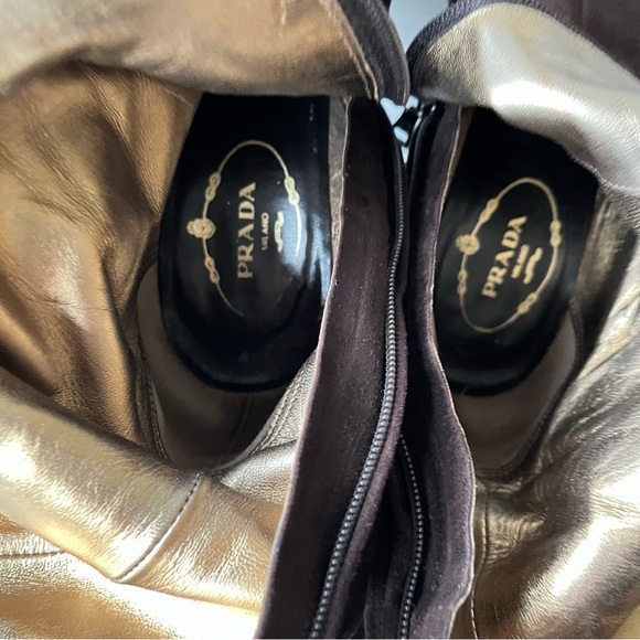 Prada brown suede platform boots - Picture 13 of 15
